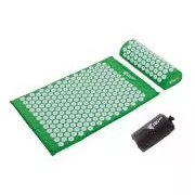 Akupresurna PREMIUM podloga za vježbanje s jastukom 67x42x2 cm, crna