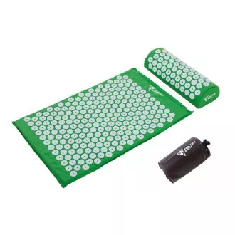 Akupresurna PREMIUM podloga za vježbanje s jastukom 67x42x2 cm, crna