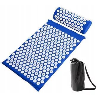 Akupresurna PREMIUM podloga za vježbanje s jastukom 67x42x2 cm, crna