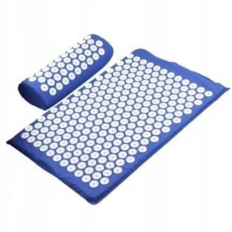 Akupresurna PREMIUM podloga za vježbanje s jastukom 67x42x2 cm, crna