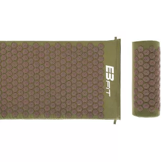 Akupresurna PREMIUM prostirka za vježbanje s jastukom 67x42x2 cm, kamuflažna kaki boja