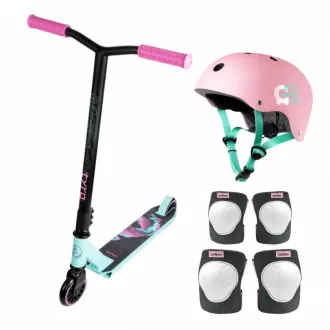 Povoljan freestyle set sa MOVINO TYRO MINT-PINK štitnicima