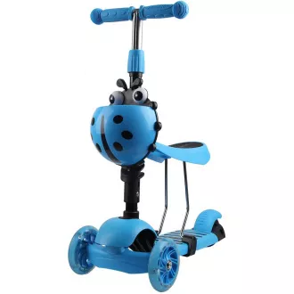 Dječji romobil 2 u 1 BABAMARA sa svjetlećim LED kotačima, plavi Dječji romobil 2 u 1 BABAMARA sa svjetlećim LED kotačima, plavi