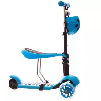 Dječji romobil 2 u 1 BABAMARA sa svjetlećim LED kotačima, plavi Dječji romobil 2 u 1 BABAMARA sa svjetlećim LED kotačima, plavi