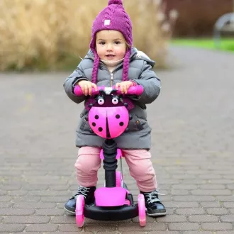 Dječji romobil 2 u 1 BABAMARA sa svjetlećim LED kotačima, roza - Raspakiran Dječji romobil 2 u 1 BABAMARA sa svjetlećim LED kotačima, roza - Raspakiran
