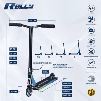 Freestyle skuter NKD Rally V4 v2.Rainbow