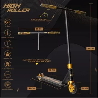 Story High Roller Stunt Freestyle skuter, crno-zlatni Story High Roller Stunt Freestyle skuter, crno-zlatni