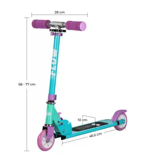 Sklopivi romobil Story Flow, mint-ljubičaste boje