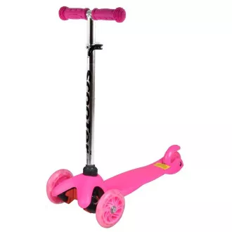 Skuter na tri kotača MINI SCOOTER sa svjetlećim kotačima, roza Skuter na tri kotača MINI SCOOTER sa svjetlećim kotačima, roza