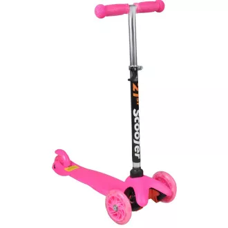 Skuter na tri kotača MINI SCOOTER sa svjetlećim kotačima, roza Skuter na tri kotača MINI SCOOTER sa svjetlećim kotačima, roza