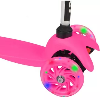 Skuter na tri kotača MINI SCOOTER sa svjetlećim kotačima, roza Skuter na tri kotača MINI SCOOTER sa svjetlećim kotačima, roza