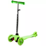 Skuter na tri kotača MINI SCOOTER sa svjetlećim kotačima, zelene boje