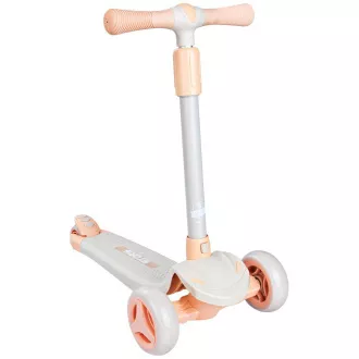 Dječji romobil na tri kotača Story Mini Friends s LED kotačima za romobil, bijeli
