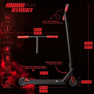 Freestyle skuter NKD Mono, crno-crveni Freestyle skuter NKD Mono, crno-crveni