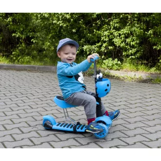 Dječji romobil 3 u 1 BABAMARA sa svjetlećim LED kotačima, plavi Dječji romobil 3 u 1 BABAMARA sa svjetlećim LED kotačima, plavi