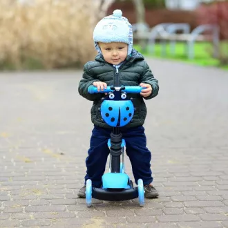 Dječji romobil 3 u 1 BABAMARA sa svjetlećim LED kotačima, plavi Dječji romobil 3 u 1 BABAMARA sa svjetlećim LED kotačima, plavi