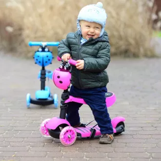 Dječji romobil 3 u 1 BABAMARA sa svjetlećim LED kotačima, plavi Dječji romobil 3 u 1 BABAMARA sa svjetlećim LED kotačima, plavi