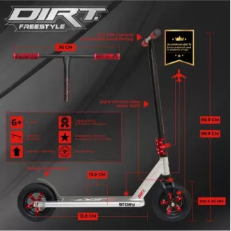 Story Dirt Freestyle skuter, crni Story Dirt Freestyle skuter, crni