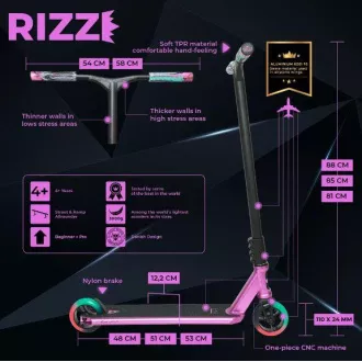 Freestyle skuter NKD Rizz Stunt, ljubičasta