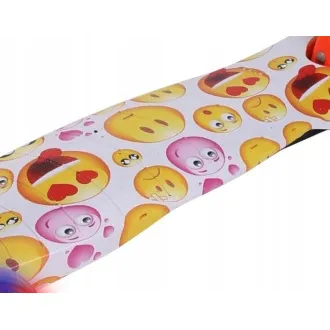 MINI SKUTER na tri kotača sa svjetlećim kotačima, EMOJI - Raspakiran