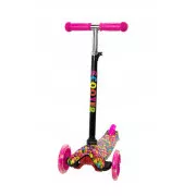 Skuter na tri kotača MAXI SCOOTER sa svjetlećim kotačima, BONBON, roza