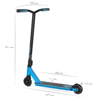 MOVINO Stunt GLIDE freestyle skuter, metalik plava
