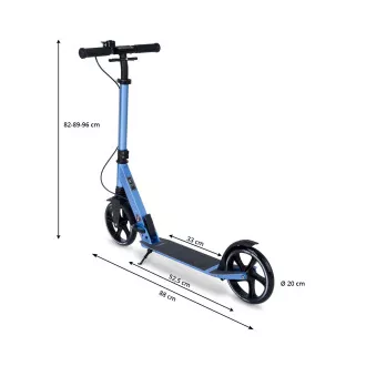 MOVINO City Comfort+ sklopivi romobil, crni - Blue Edition MOVINO City Comfort+ sklopivi romobil, crni - Blue Edition