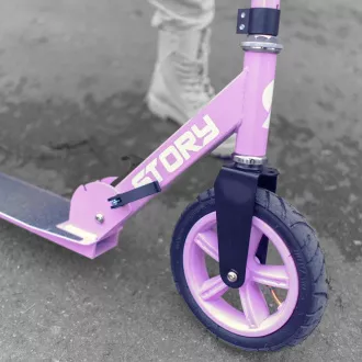 Story Civic Comfort sklopivi romobil s kotačima na napuhavanje, ljubičaste boje