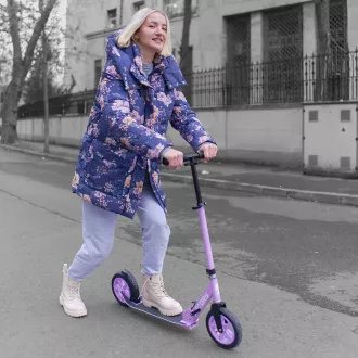 Story Civic Comfort sklopivi romobil s kotačima na napuhavanje, ljubičaste boje
