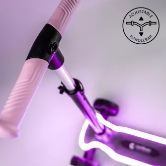 Dječji romobil na tri kotača Cariboo LEDstar, roza