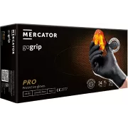 MERCATOR® GOGRIP - Nitrilne rukavice, nepuderirane, 50 kom, crne, M