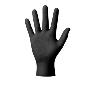 MERCATOR® GOGRIP - Nitrilne rukavice, nepuderirane, 50 kom, crne, XXL