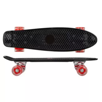 Pennyboard s LED kotačima, 56 cm CRNO/CRVENO Pennyboard s LED kotačima, 56 cm CRNO/CRVENO