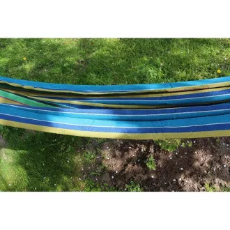 Ljuljajuća pamučna sklopiva mreža, zeleno-žuto-plava, 260x80cm Ljuljajuća pamučna sklopiva mreža, zeleno-žuto-plava, 260x80cm
