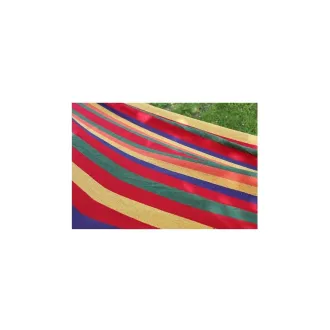 Ljuljajuća pamučna sklopiva mreža, crveno-žuta, 260x80cm