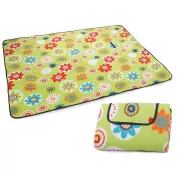 Piknik deka s donjim vodonepropusnim slojem 150x200 cm, cvijeće