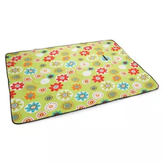 Piknik deka s donjim vodonepropusnim slojem 150x200 cm, cvijeće