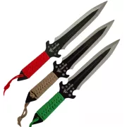 Set noževa za bacanje s koferom, 25 cm 3 kom
