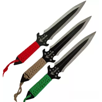 Set noževa za bacanje s koferom, 25 cm 3 kom