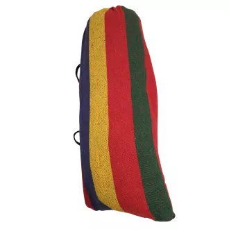 Pamučna mreža za ljuljanje 270x80cm, za jednu osobu, nosivost 130kg, crveno-narančasta