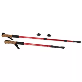 Štapovi za nordijsko hodanje s ergonomskom ručkom od pluta, 135 cm, 2 kom, crni