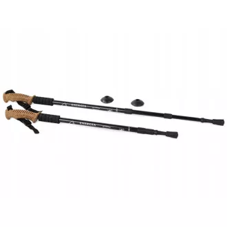 Štapovi za nordijsko hodanje s ergonomskom ručkom od pluta, 135 cm, 2 kom, crveni