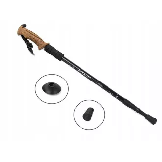 Štapovi za nordijsko hodanje s ergonomskom ručkom od pluta, 135 cm, 2 kom, crveni