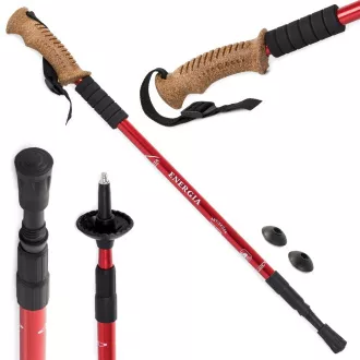 Štapovi za nordijsko hodanje s ergonomskom ručkom od pluta, 135 cm, 2 kom, plavi