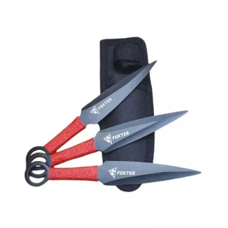 FOXTER Set noževa za bacanje s pletenom drškom, 17,5 cm 3 kom.