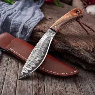 Turistički nož s ukrašenom oštricom KUKRI, 19 cm