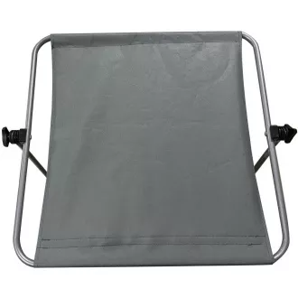 Sklopiva ležaljka za plažu na kotačima, 116x62x62-90 cm, siva