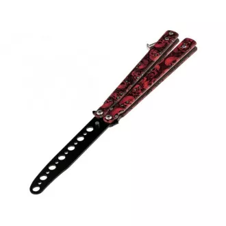 Džepna preklopna leptir mašna za trening, Red Skulls, 23,5 cm Džepna preklopna leptir mašna za trening, Red Skulls, 23,5 cm