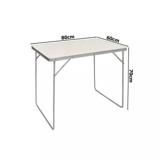 Sklopivi stol za kampiranje 80x60x70 cm, bijeli