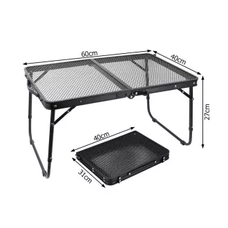 Sklopivi kamperski stol 60x40x27 cm, crni
